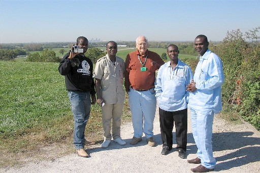 2005 Four Ambassadors from Ghana at Cahokia Mounds