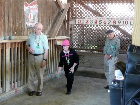 Ambassadors Enjoy Playing Bocce -- a Traditional Italian Game