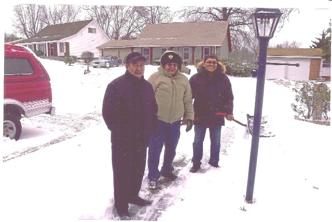 2010_Russian Guests Helping to Shovel Snow at the Browers' Home